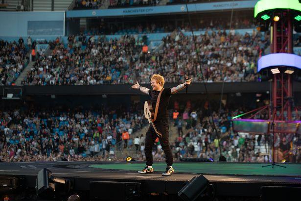Ed Sheeran Performs Fireboys Peru In Etihad Stadium Manchester